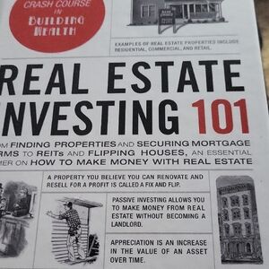 Real Estate Investing 101 Wall Art Print - White, Black & Red